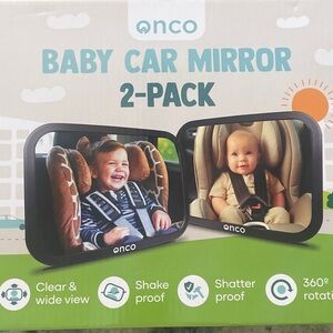 NIB Onco Baby Car Mirror 2-Pack - Black